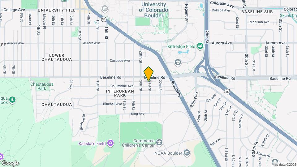 2043 Columbine Ave Map and Location Details