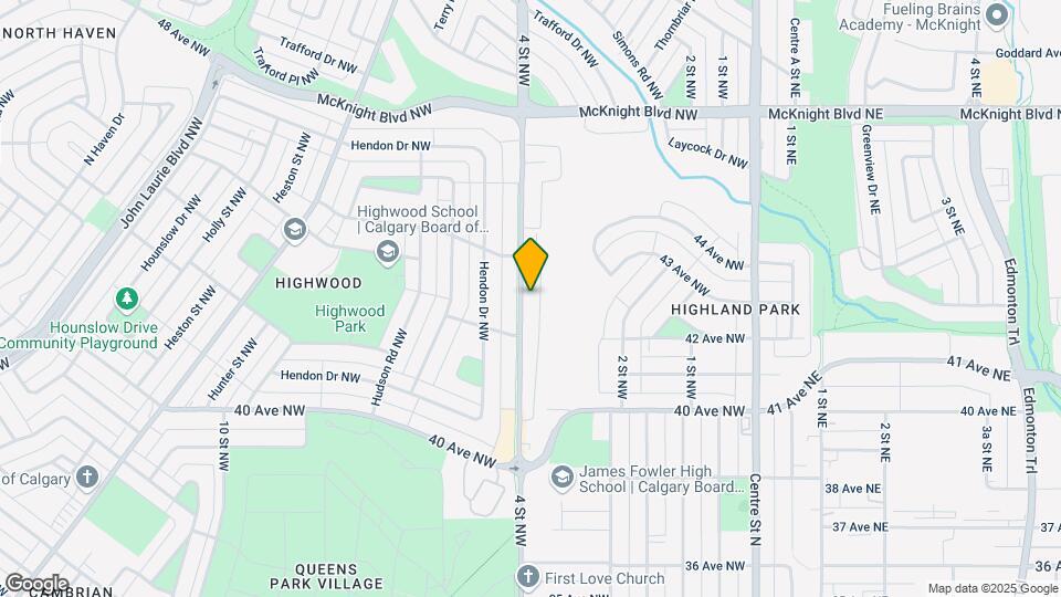 4424 4 St NW Map and Location Details