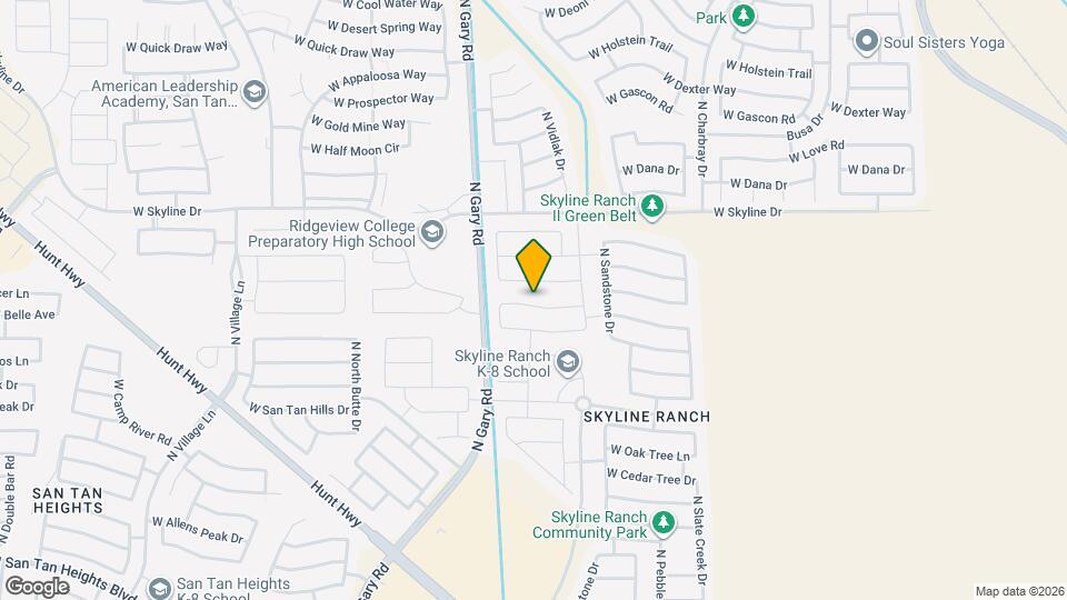 1168 W Desert Basin Dr Mapa y Detalles de la Ubicación