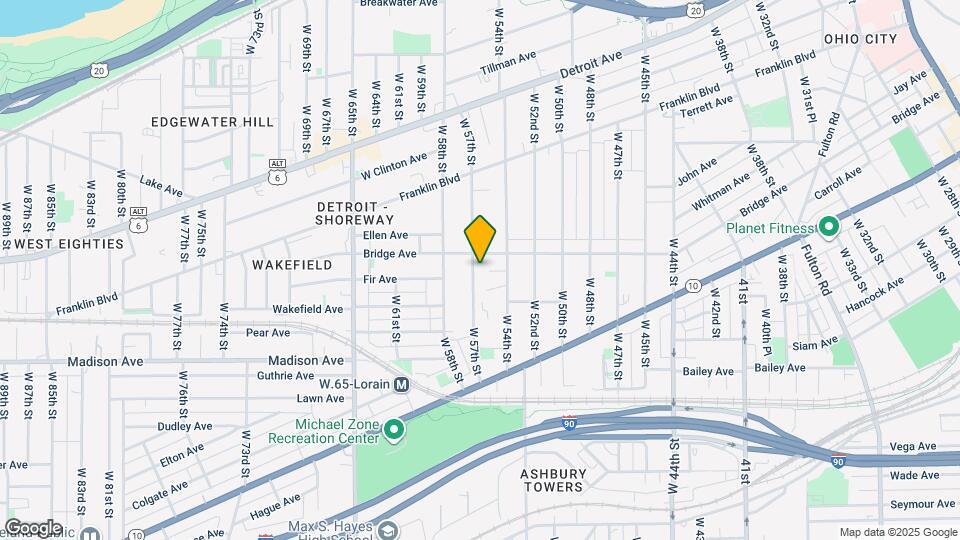 1867 W 57th St Map and Location Details