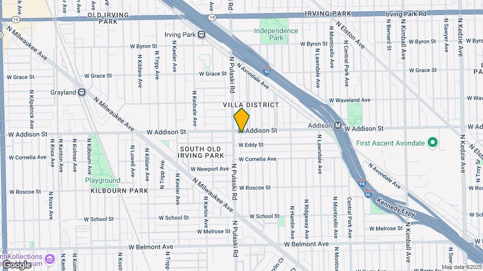 3943 W Addison St, Unit 1R Mapa y Detalles de la Ubicación