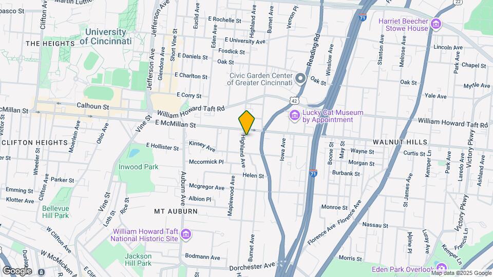 2442 Highland Ave Map and Location Details