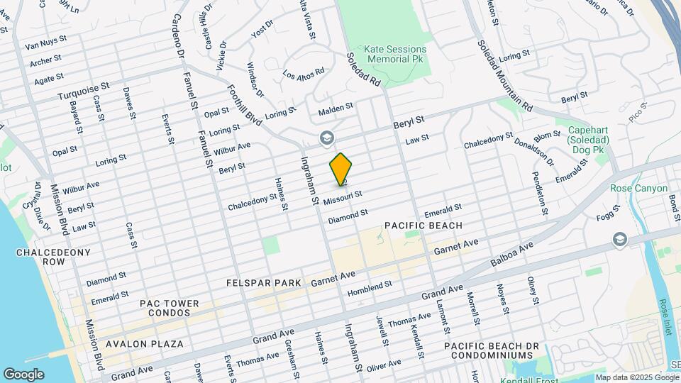 Pacific Beach Map and Location Details