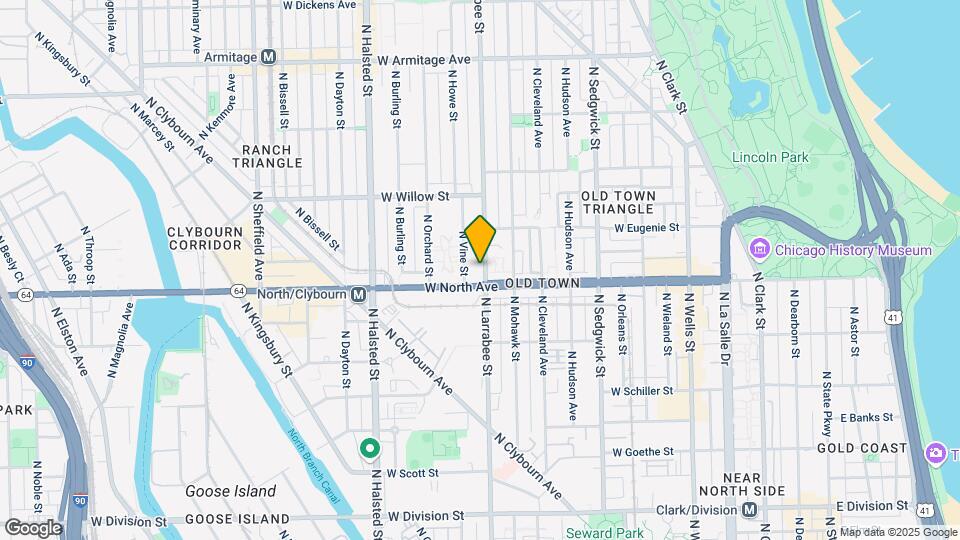 1610 N Larrabee St Map and Location Details