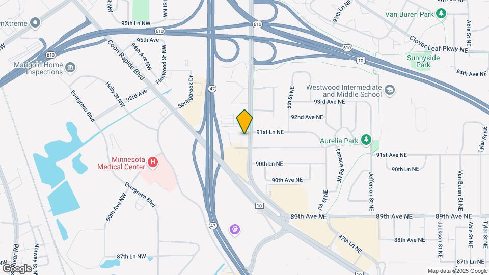 9125 Alder St NW Map and Location Details