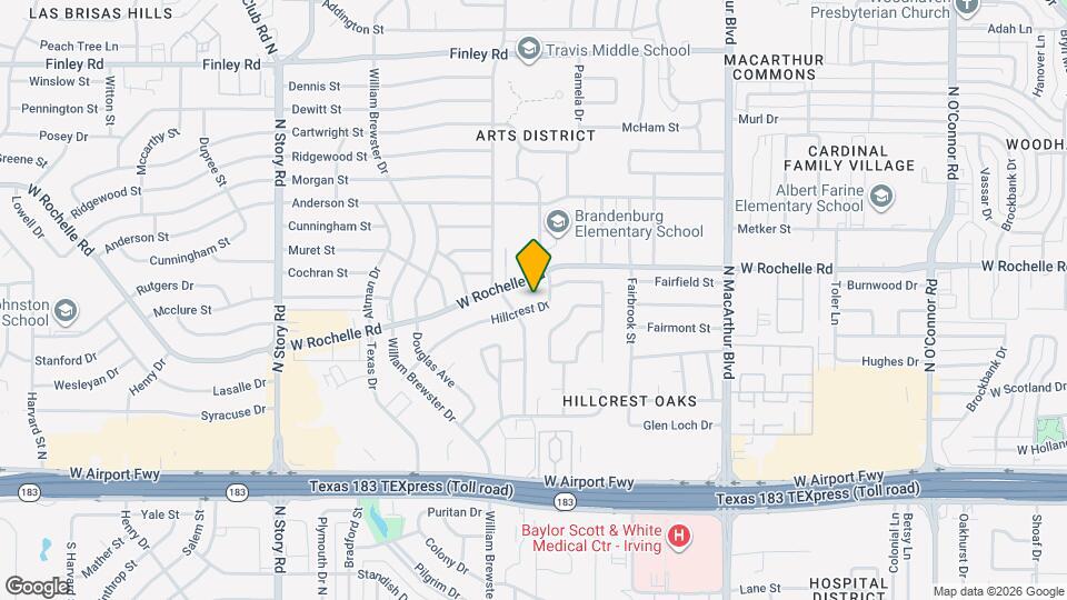 1717 Hillcrest Dr Map and Location Details