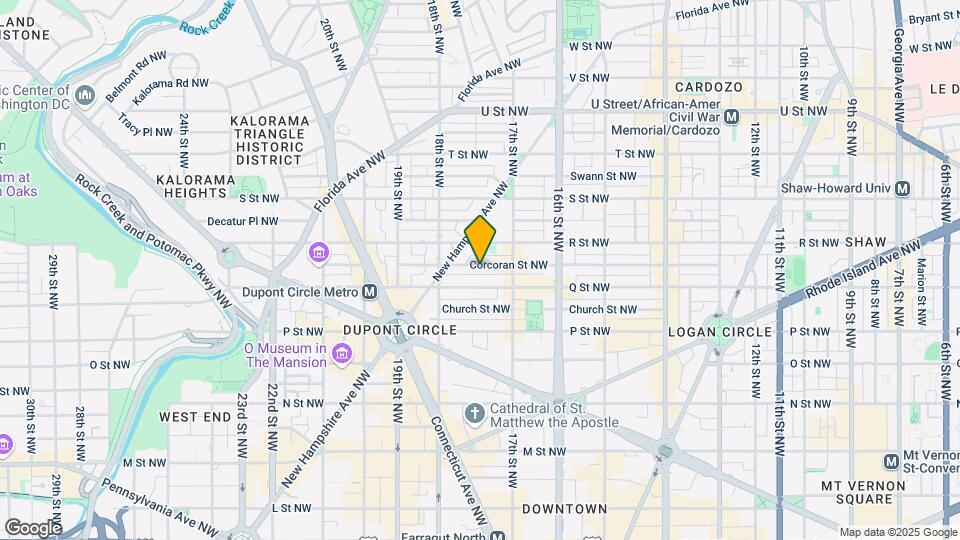 1734 Corcoran St NW Map and Location Details