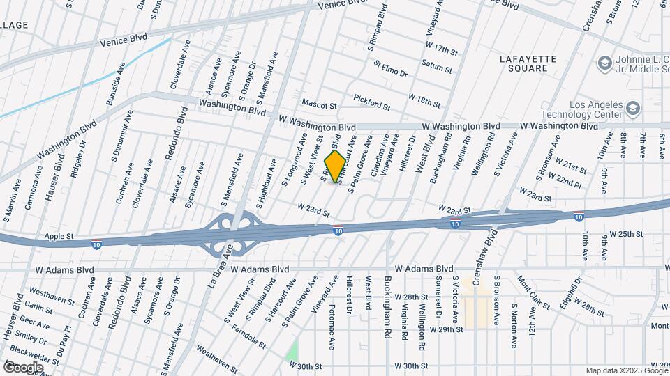 2103 S Harcourt Ave Map and Location Details