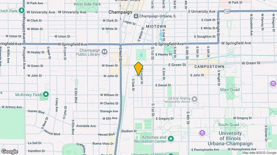 805 S Locust St Map and Location Details
