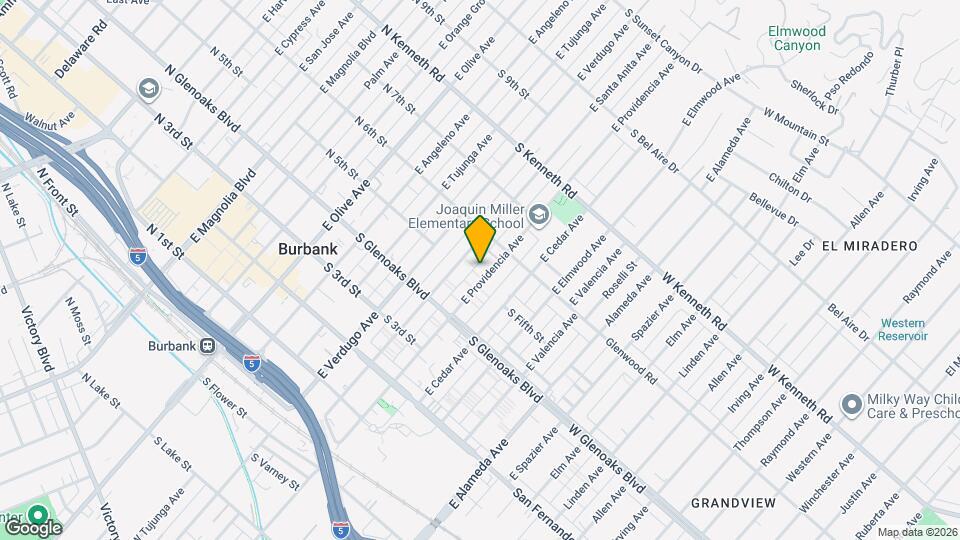 519 E Providencia Ave, Unit A Mapa y Detalles de la Ubicación