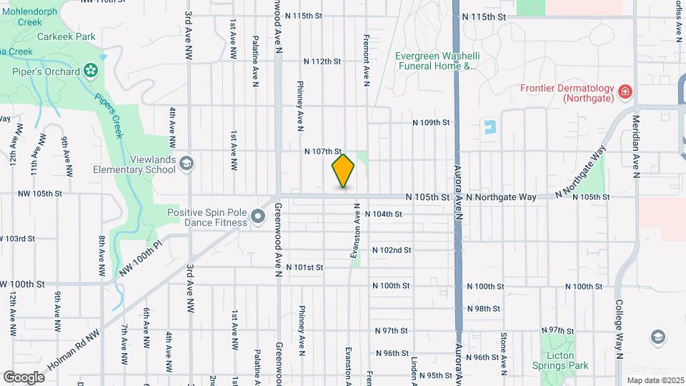 10503 Evanston Ave N Map and Location Details