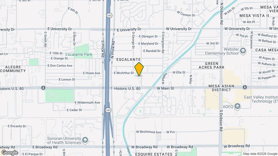 1108 S Lebanon Ln Map and Location Details