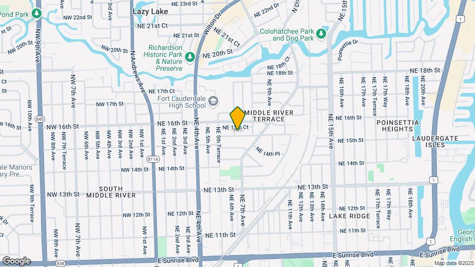 707 NE 15th St Map and Location Details