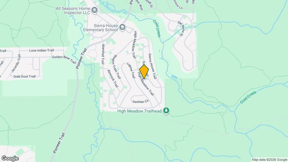 1929 High Meadow Trail Map and Location Details