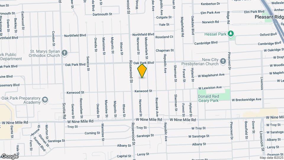 23480 Norwood St Map and Location Details