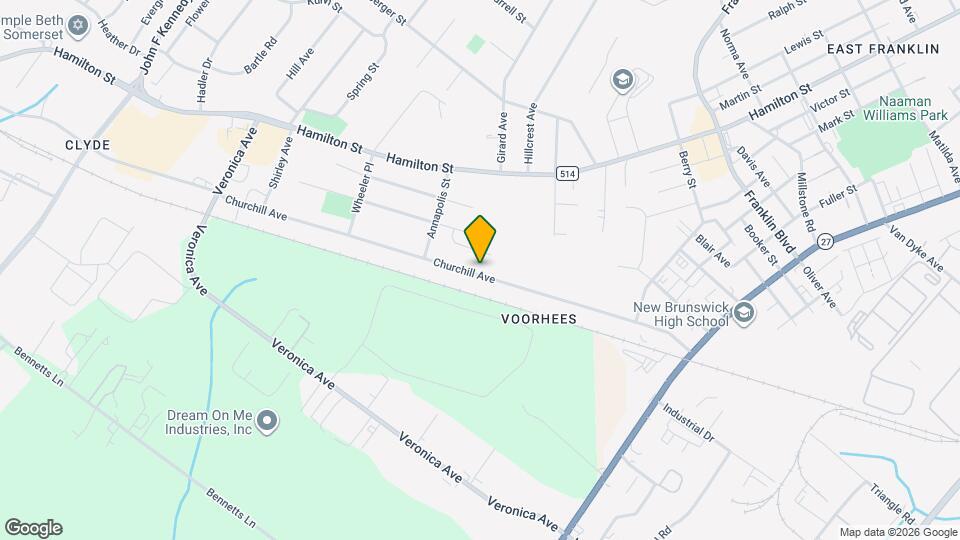 105 Churchill Ave Map and Location Details