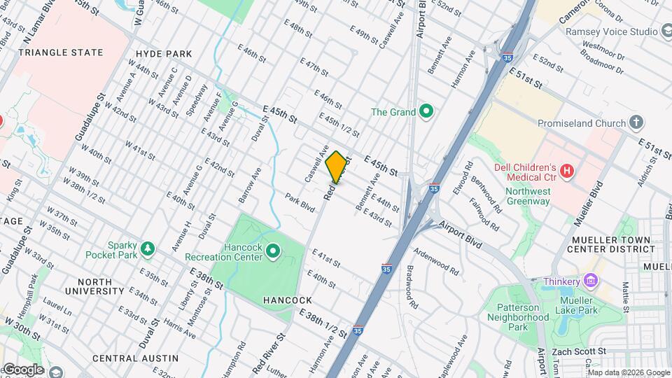 4303 Red River St Map and Location Details