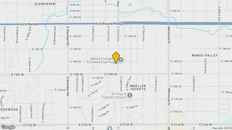 1418 S 73rd E Ave Map and Location Details