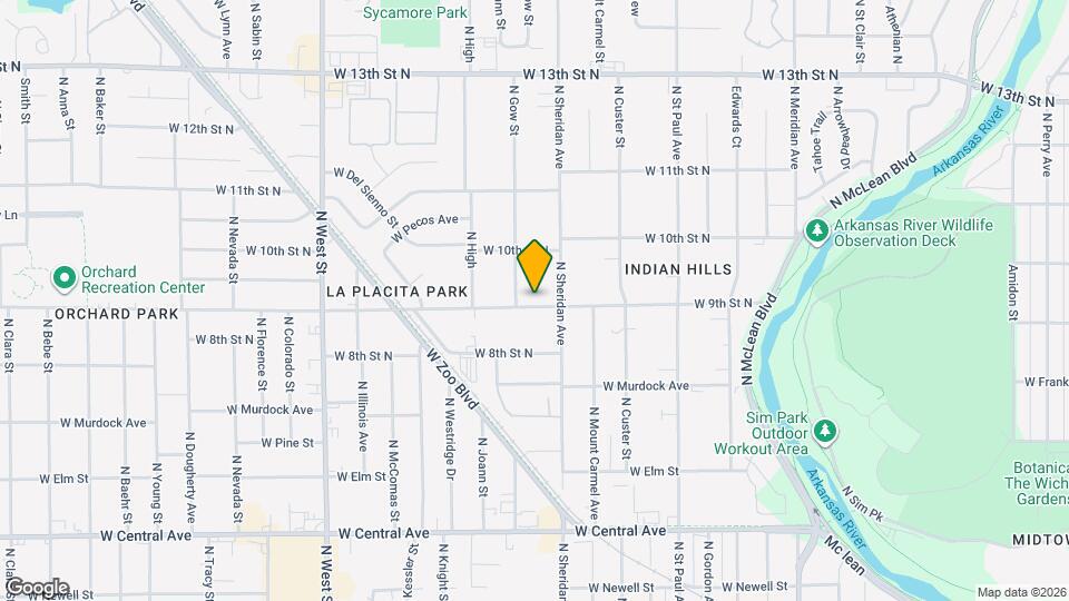 3306 W 9th St N Map and Location Details