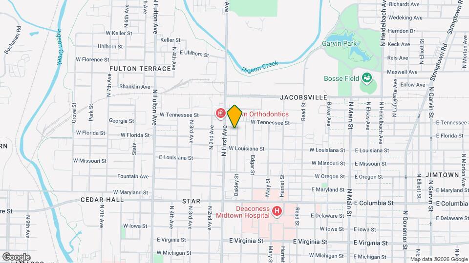 1304 Oakley St Map and Location Details