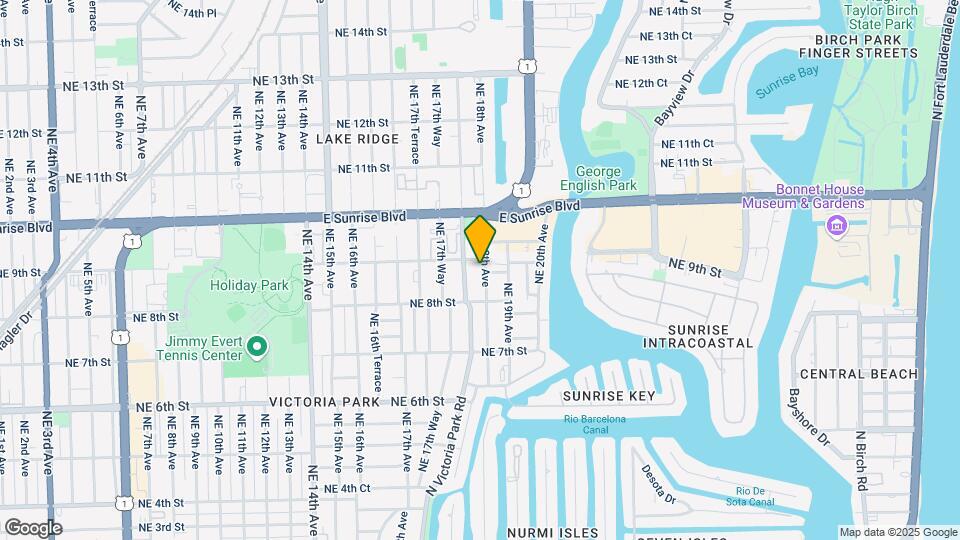 833 NE 18th Ave Map and Location Details