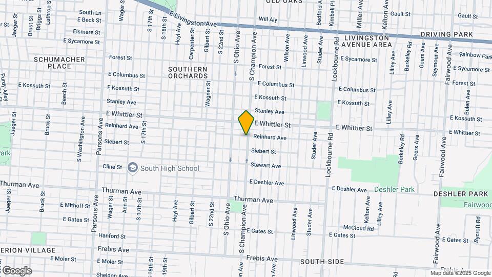 1107 S Champion Ave Map and Location Details