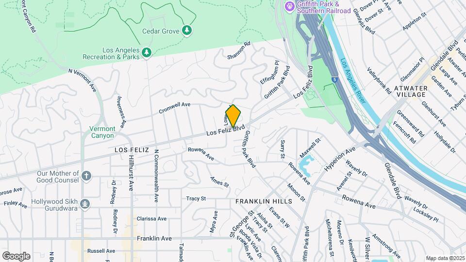 3946 Los Feliz Blvd Map and Location Details