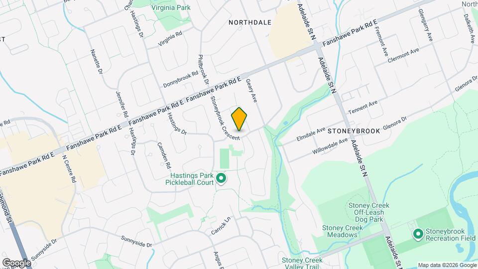 1463 Stoneybrook Crescent Map and Location Details