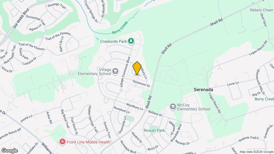 1103 Cedar Elm Ln Map and Location Details