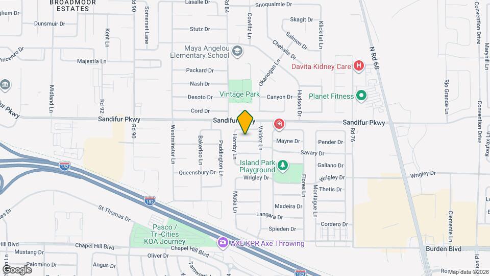 8303 Orcas Dr Map and Location Details