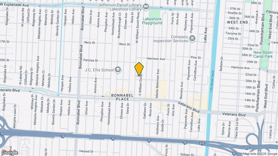 1001 Dumaine St Map and Location Details