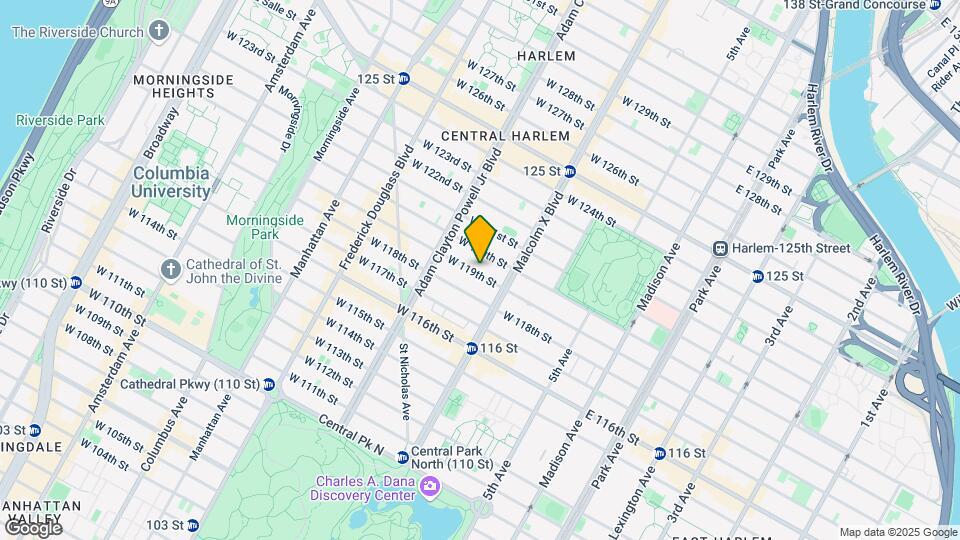 123 W 119th St Map and Location Details