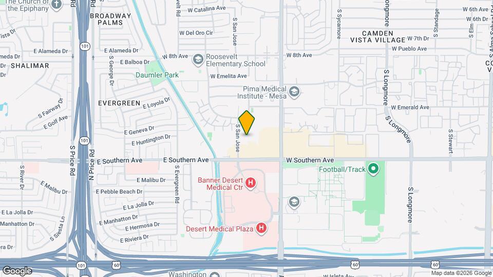 1111 S San Jose, Unit 1 Mapa y Detalles de la Ubicación