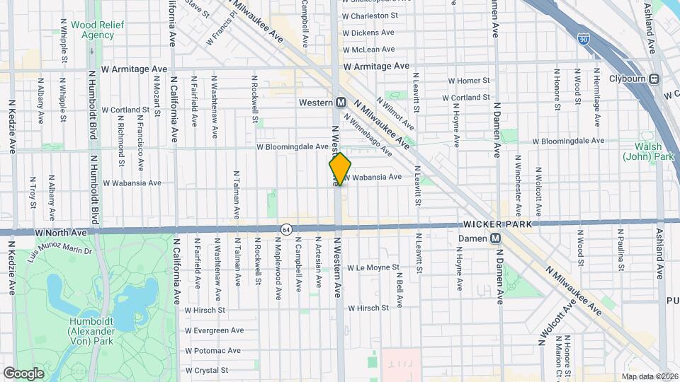 1661 N Western Ave, Unit #2 Map and Location Details