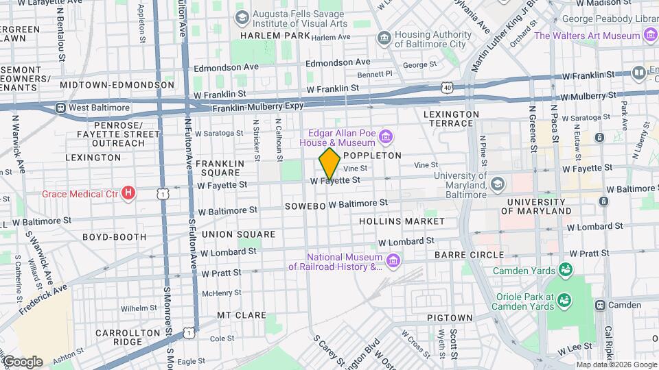 1099 W Fayette St Map and Location Details