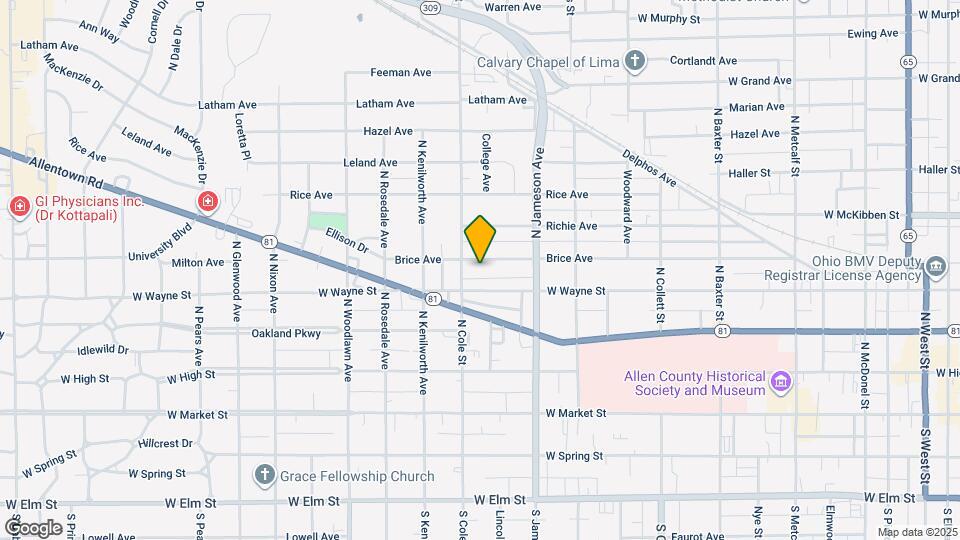 1163 Brice Ave Mapa y Detalles de la Ubicación