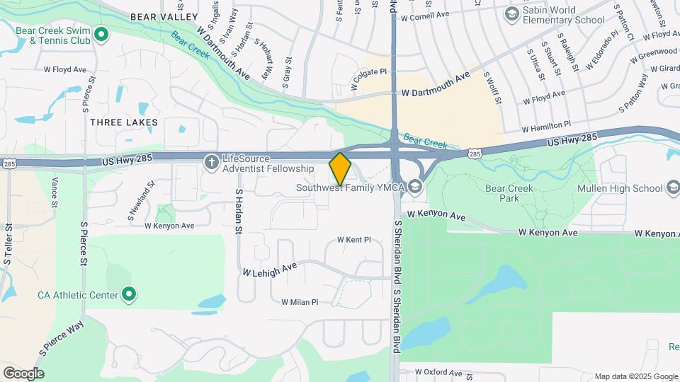 3643 S Sheridan Blvd, Unit 8 Map and Location Details