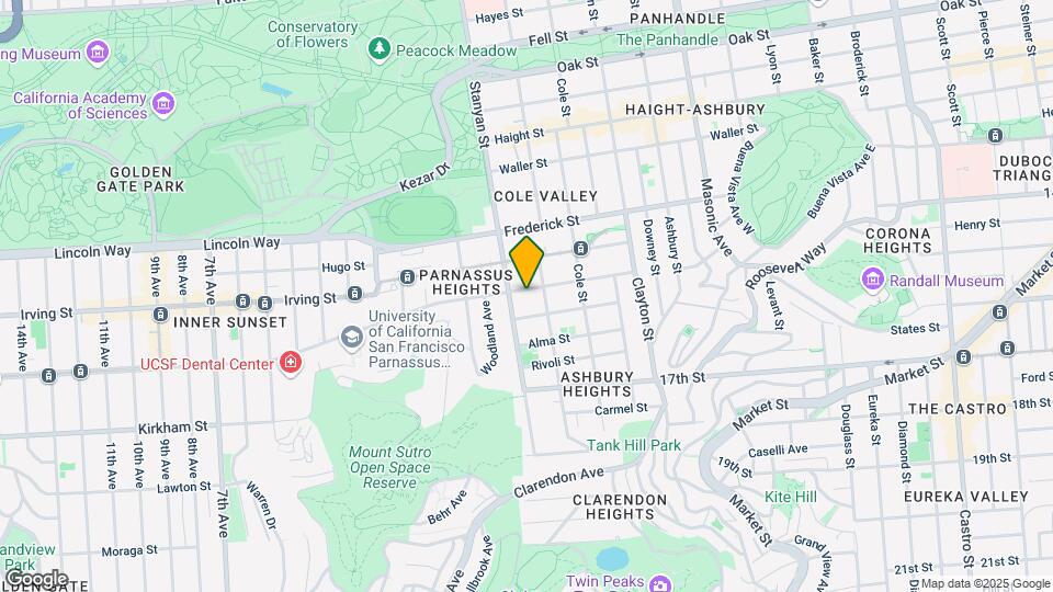 183 Parnassus Ave Map and Location Details
