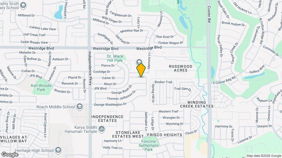 9513 Woodrow Wilson Dr Mapa y Detalles de la Ubicación