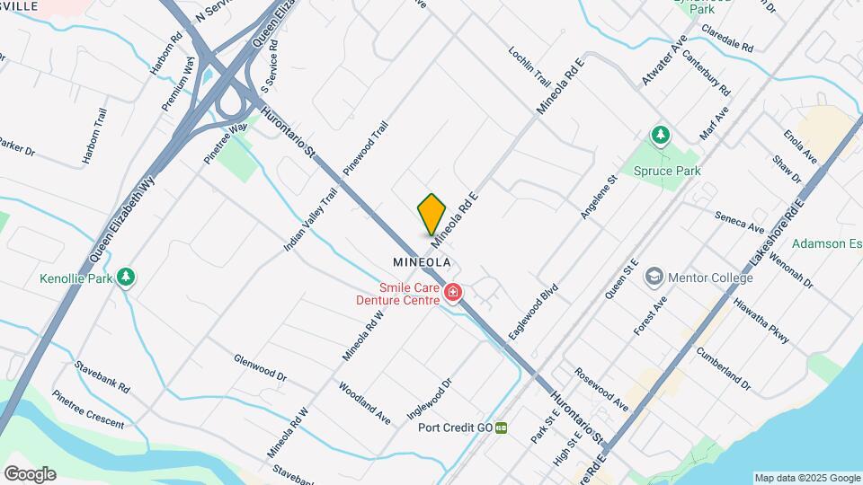 25 Mineola Rd E Map and Location Details