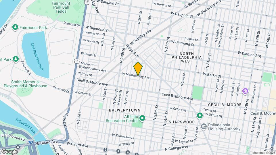 1752 N 27th St Map and Location Details