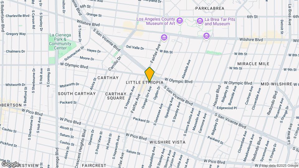1025 S Orange Grove Ave Mapa y Detalles de la Ubicación