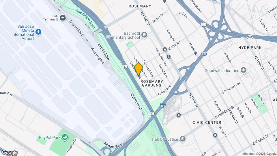 1343 San Juan Ave Map and Location Details