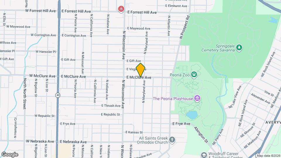 908 E McClure Ave Map and Location Details