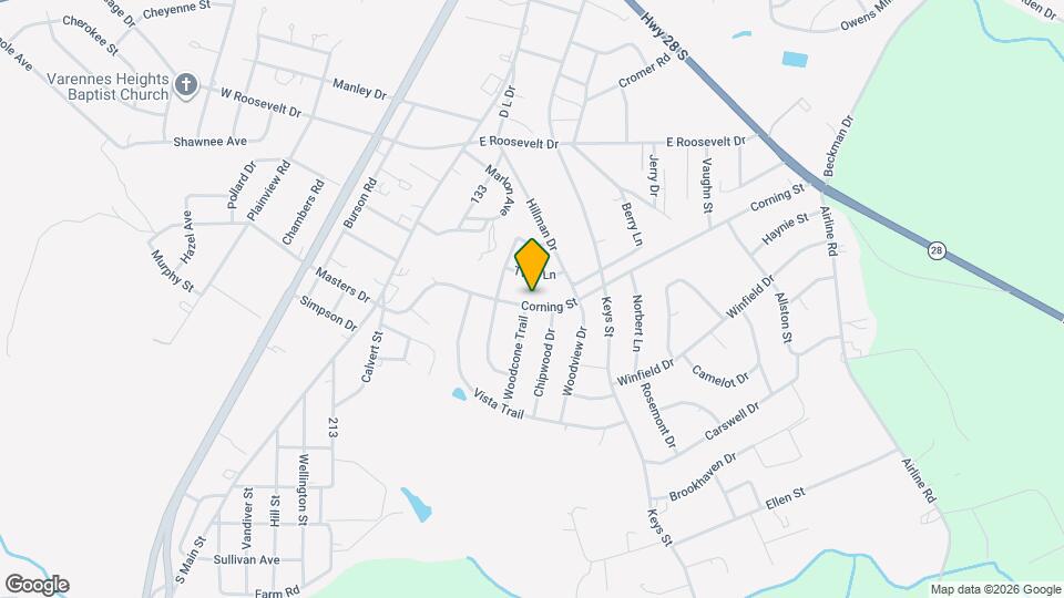 207 Corning St Map and Location Details