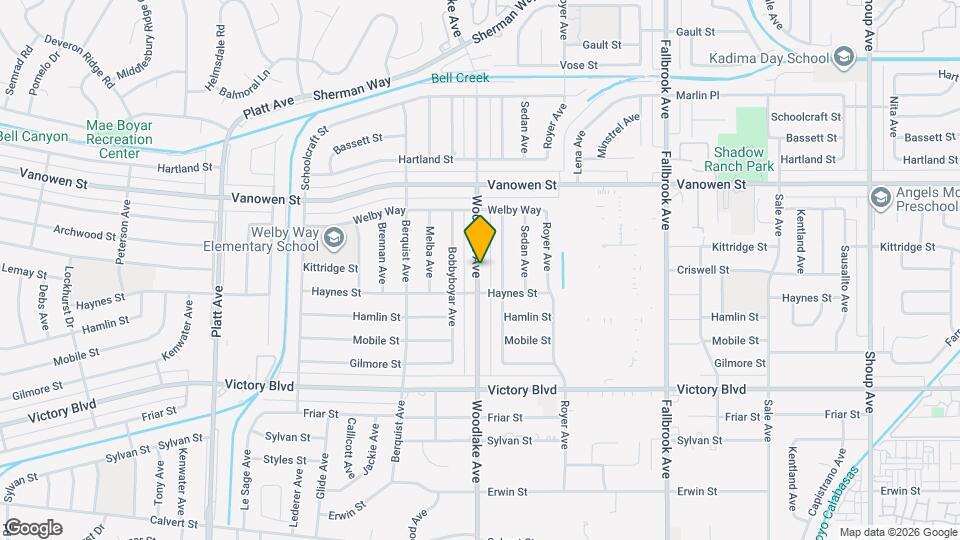 6626 Woodlake Ave Map and Location Details