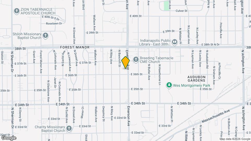 3610 N Emerson Ave Map and Location Details