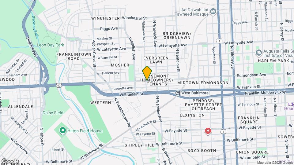 2543 Edmondson Ave Map and Location Details