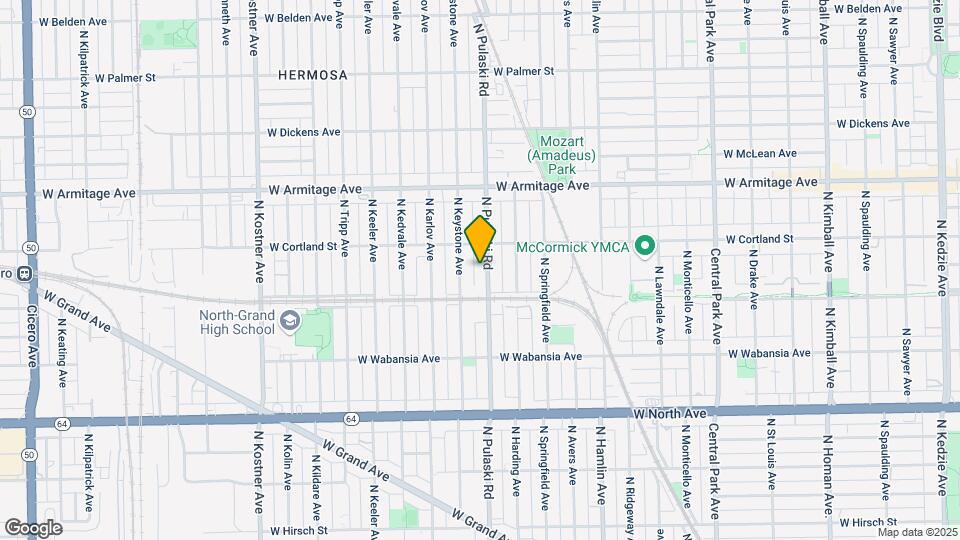 1828 N Pulaski Rd Map and Location Details