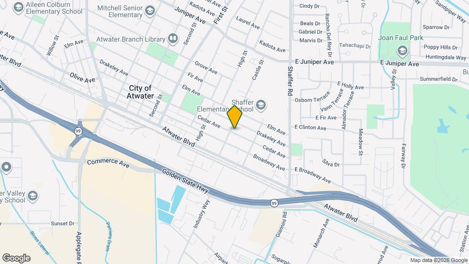 489 Cedar Ave Map and Location Details